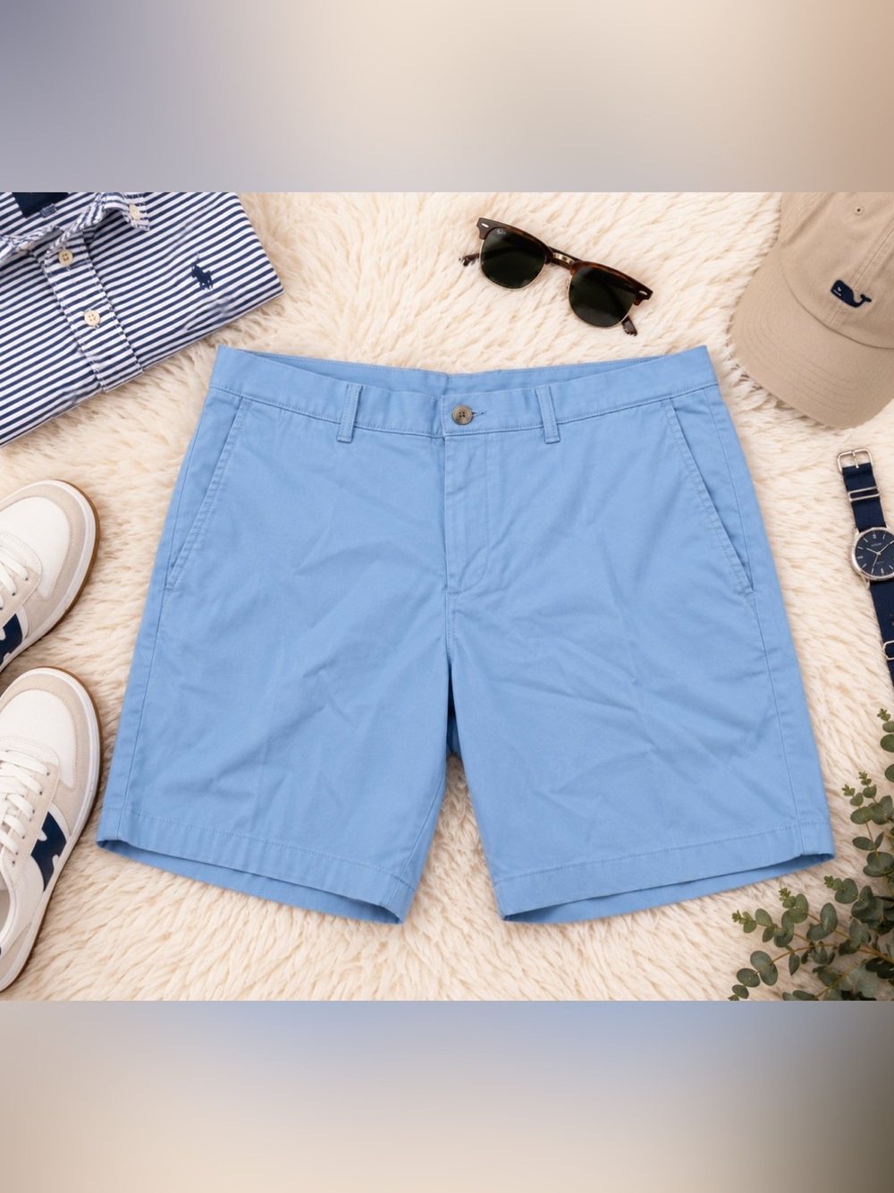 The Cloud Shorts In Baby Blue
